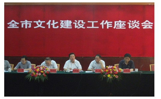 陆勤毅院长带队出席安庆市文化建设工作座谈会