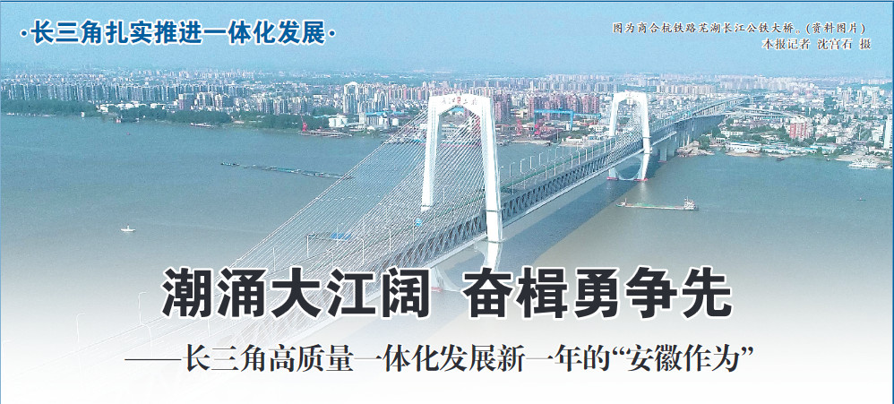 潮涌大江阔 奋楫勇争先——长三角高质量一体化发展新一年的“安徽作为”